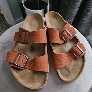 Birkenstock Burnt Clay Arizona sandals Suede leather size 10 Regular width.